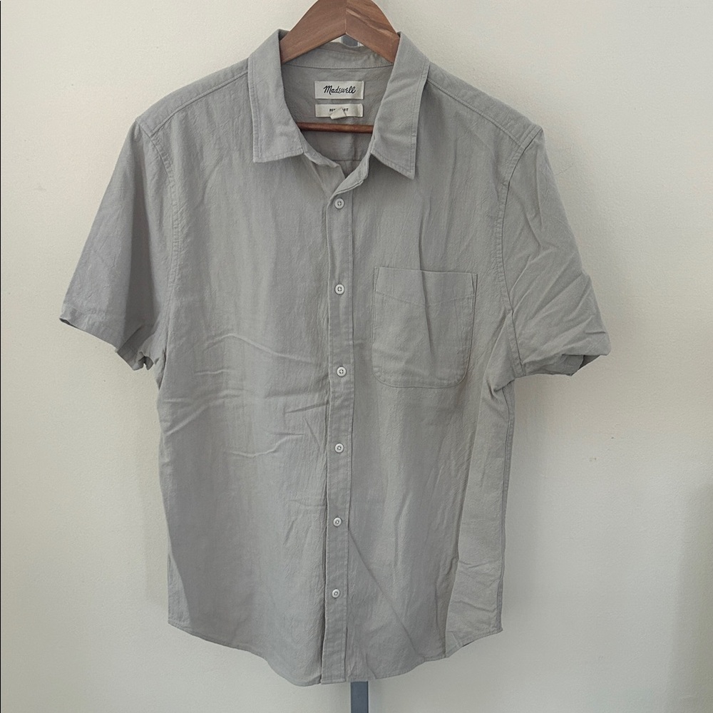 Madewell Men’s Short Sleeve Button Shirt Large